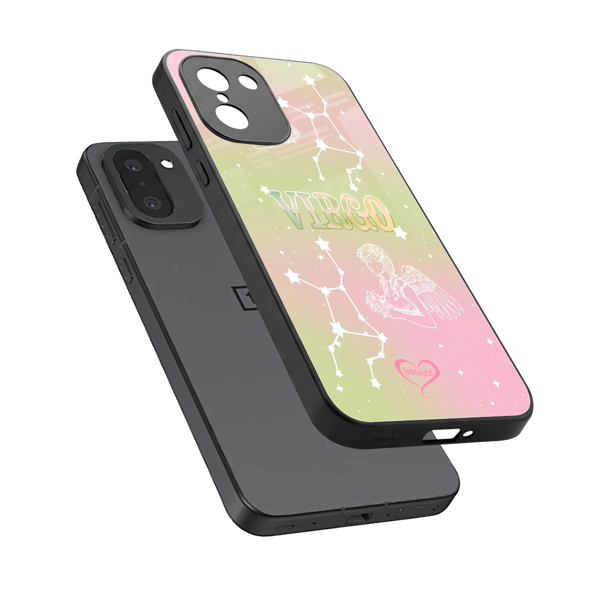 Virgo Aura sleek oneplus 15r cover with tempered glass back and TPU edges