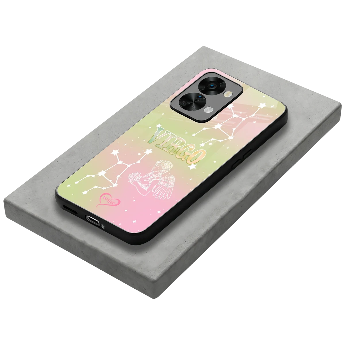Virgo Aura stylish phone case for oneplus nord 2t | glossy glass and slim fit