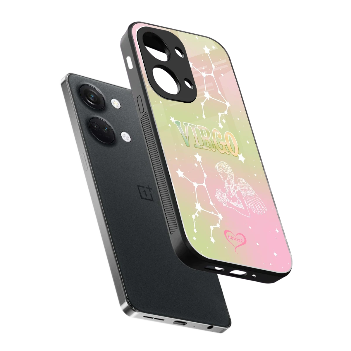 Virgo Aura sleek oneplus nord 3 cover with tempered glass back and TPU edges