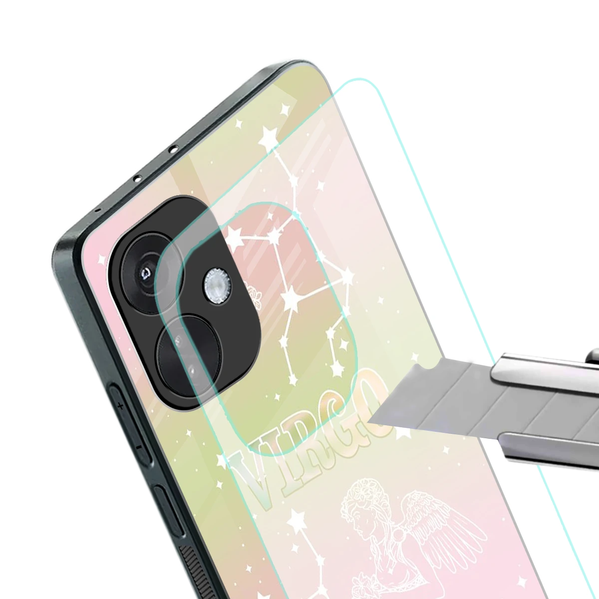 Virgo Aura stylish phone case for oneplus nord ce 3 | glossy glass and slim fit