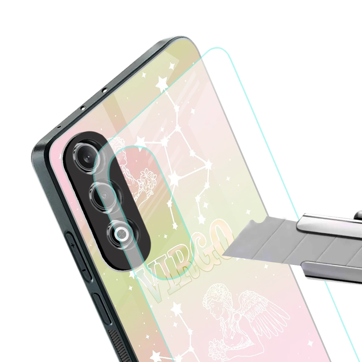 Virgo Aura stylish phone case for oneplus nord ce 4 | glossy glass and slim fit