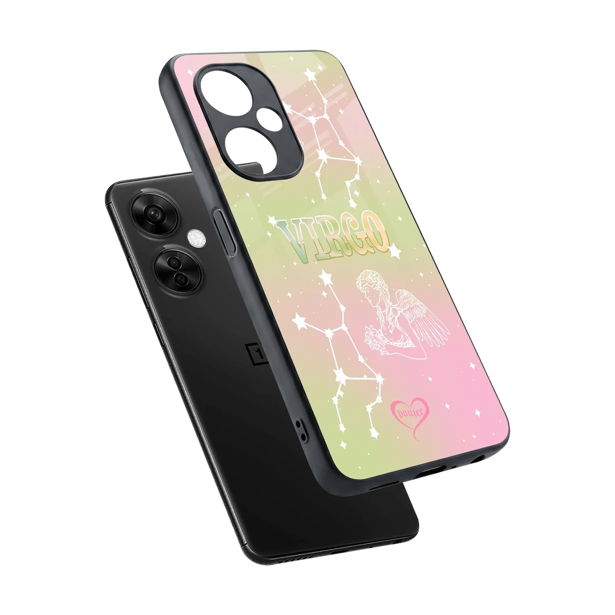 Virgo Aura sleek oneplus nord ce 3 lite cover with tempered glass back and TPU edges