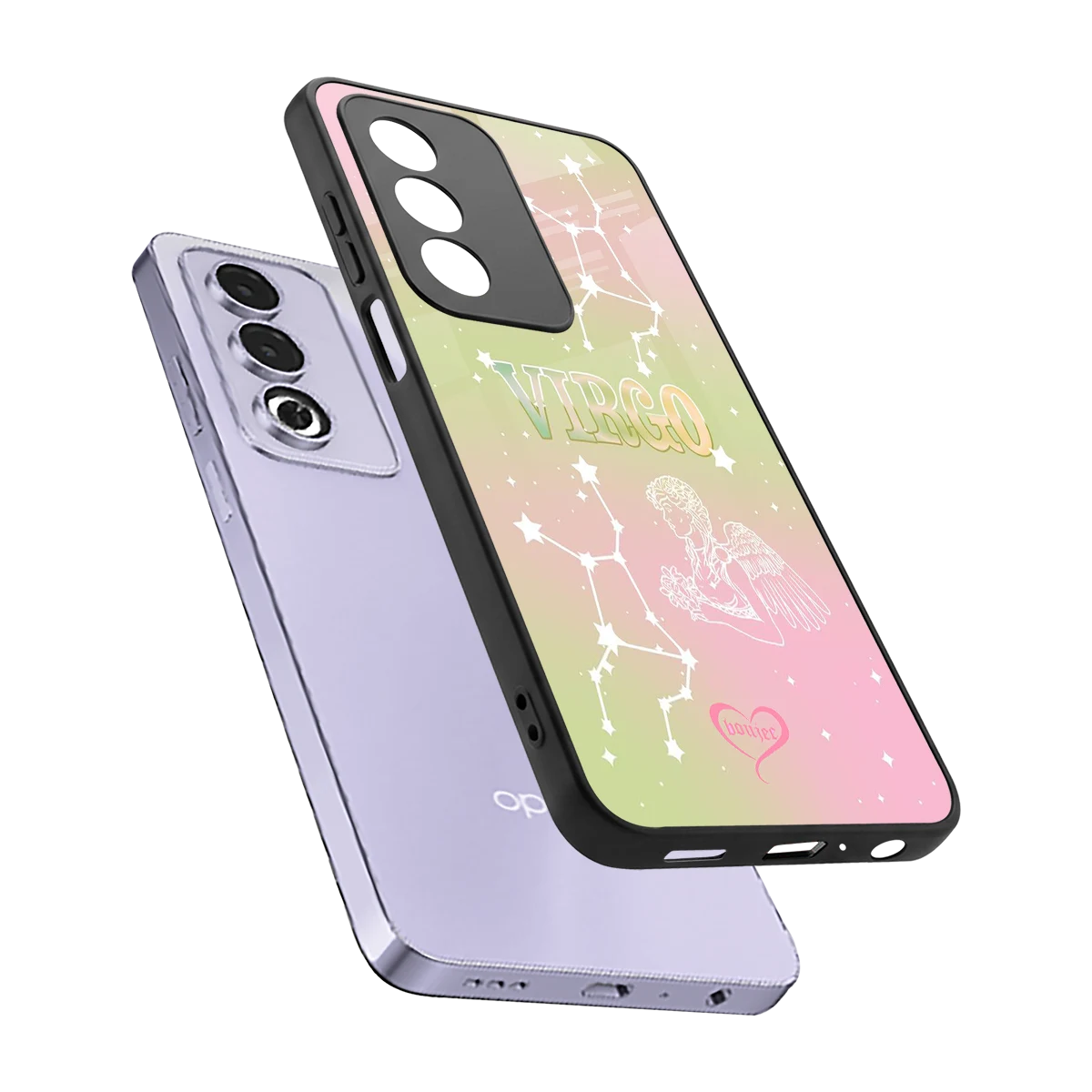 Virgo Aura sleek oppo a3 pro cover with tempered glass back and TPU edges