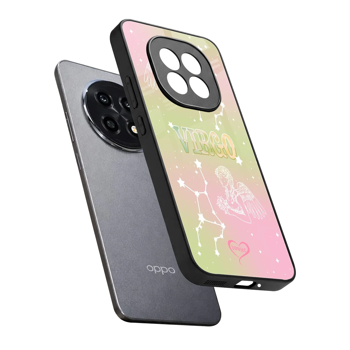 Virgo Aura sleek oppo f29 pro 5g cover with tempered glass back and TPU edges