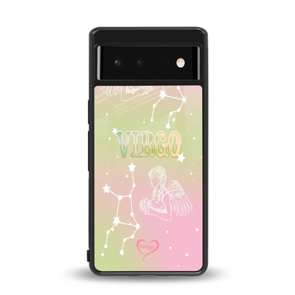 Virgo Aura back phone cover | glass case for google pixel 6a