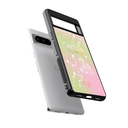 Virgo Aura sleek google pixel 8 pro cover with tempered glass back and TPU edges