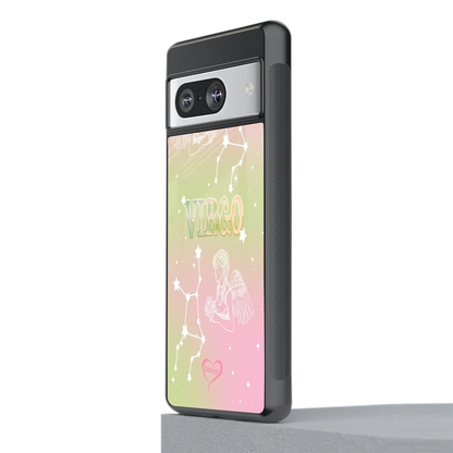 Virgo Aura stylish phone case for google pixel 8 | glossy glass and slim fit