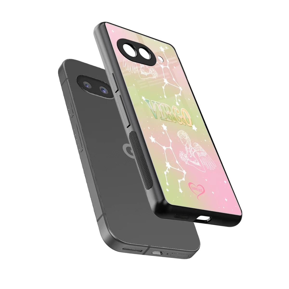 Virgo Aura sleek google pixel 10a cover with tempered glass back and TPU edges