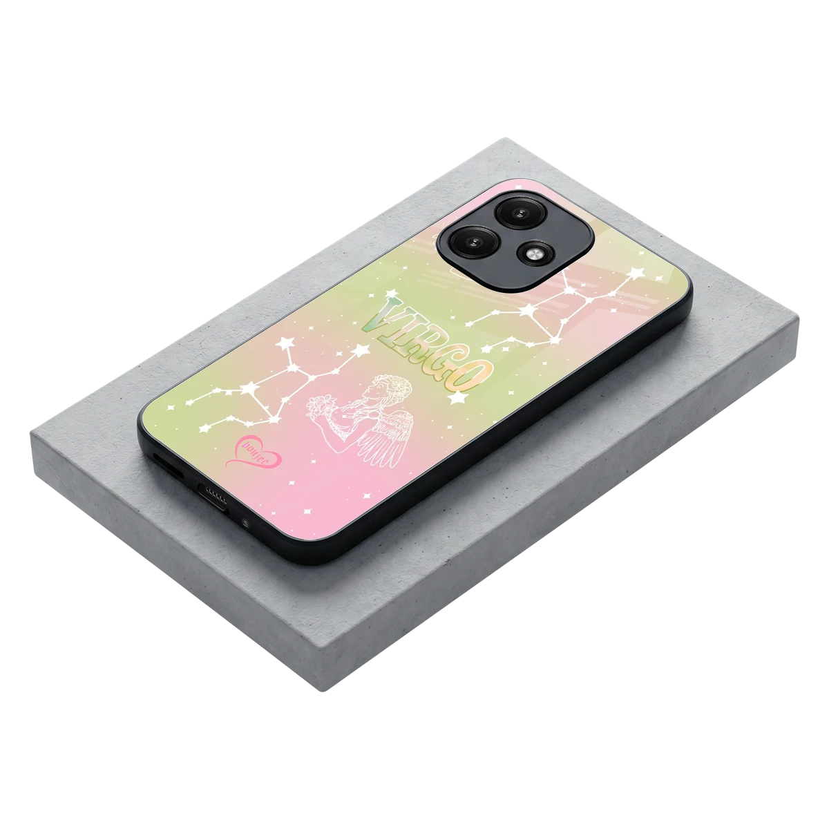 Virgo Aura stylish phone case for redmi 12 5g | glossy glass and slim fit