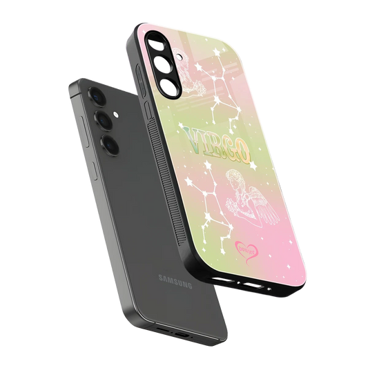 Virgo Aura sleek samsung galaxy a54 5g cover with tempered glass back and TPU edges