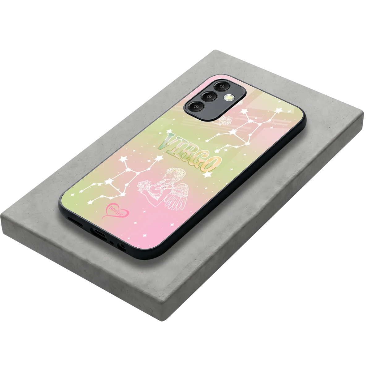 Virgo Aura stylish phone case for samsung galaxy m14 5g | glossy glass and slim fit