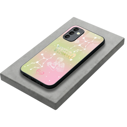 Virgo Aura stylish phone case for samsung galaxy m14 5g | glossy glass and slim fit