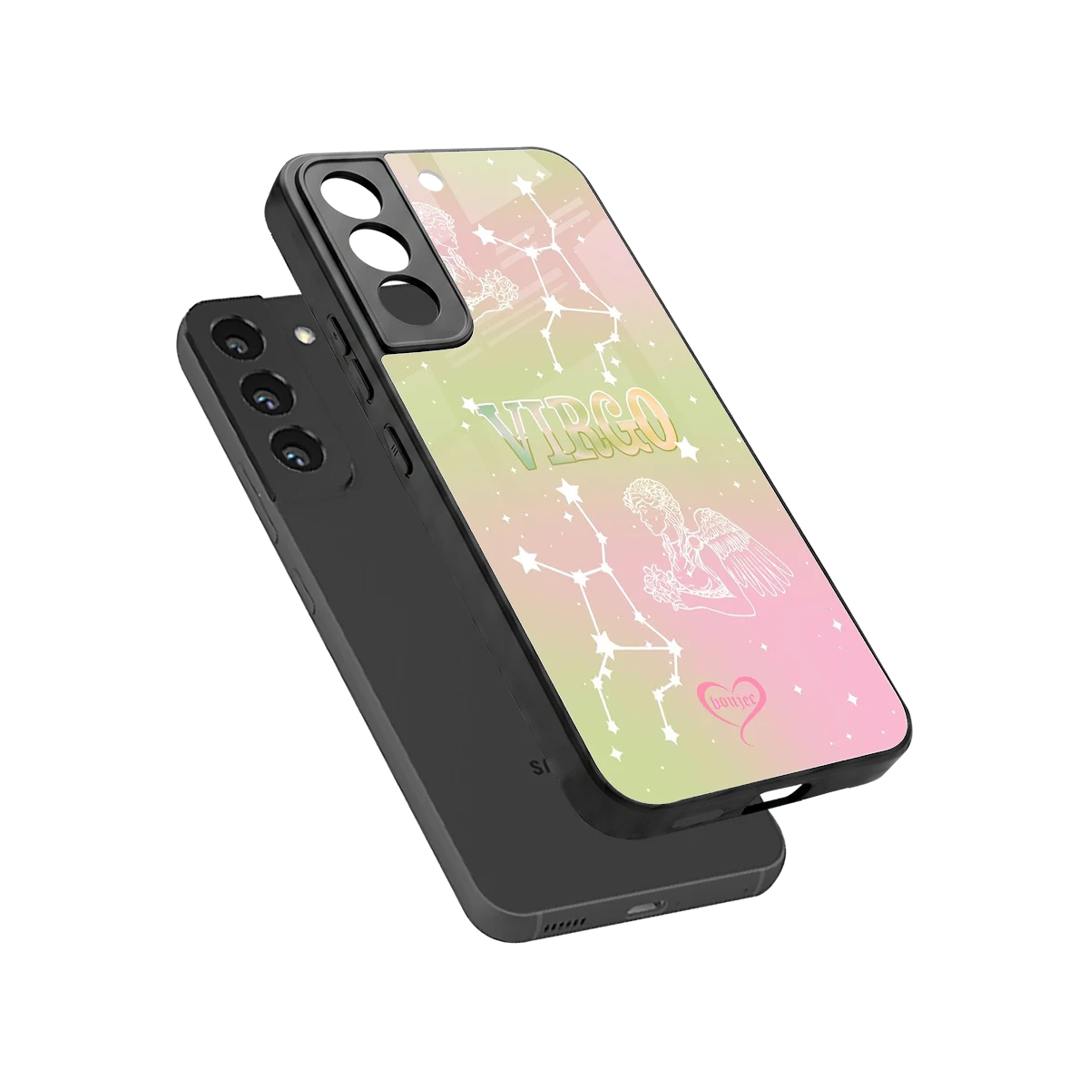 Virgo Aura sleek samsung galaxy s22 cover with tempered glass back and TPU edges