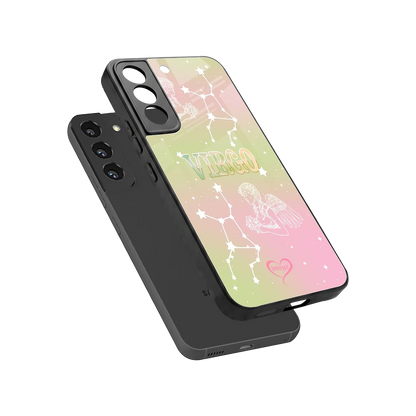 Virgo Aura sleek samsung galaxy s22 cover with tempered glass back and TPU edges
