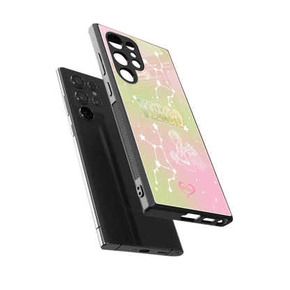 Virgo Aura sleek samsung galaxy s23 ultra cover with tempered glass back and TPU edges