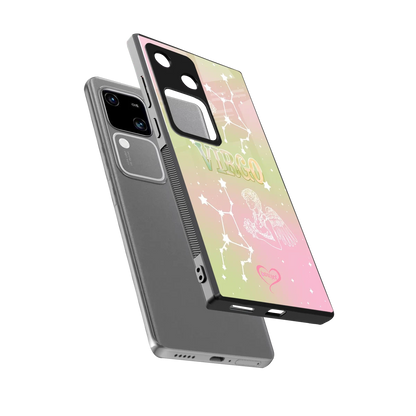 Virgo Aura sleek vivo v30 cover with tempered glass back and TPU edges