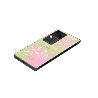Virgo Aura stylish phone case for vivo v30 | glossy glass and slim fit