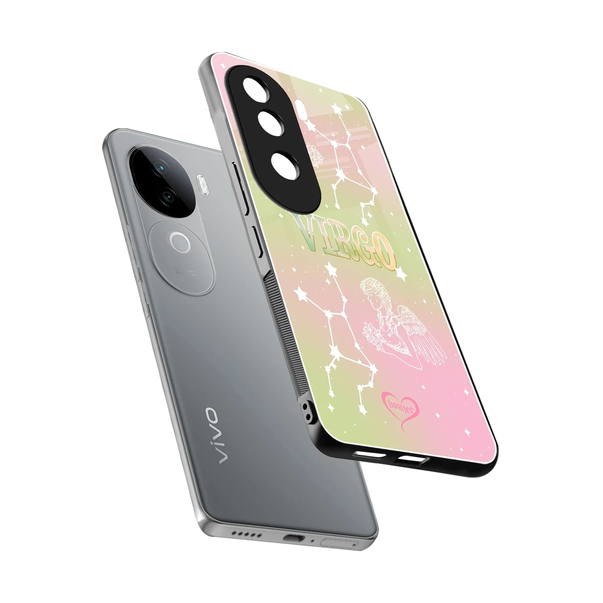 Virgo Aura sleek vivo v40e cover with tempered glass back and TPU edges