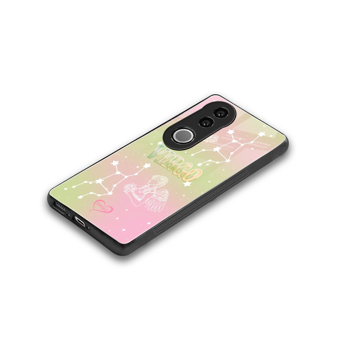 Virgo Aura stylish phone case for vivo v50 | glossy glass and slim fit