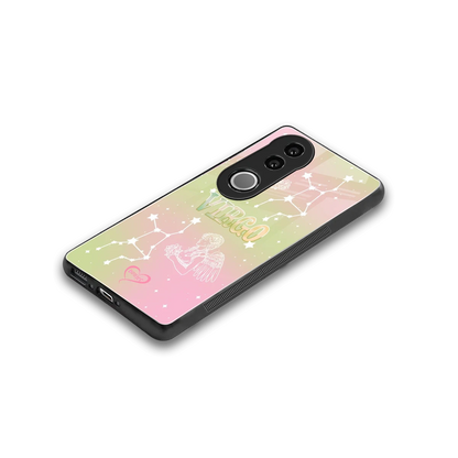 Virgo Aura stylish phone case for vivo v50 | glossy glass and slim fit