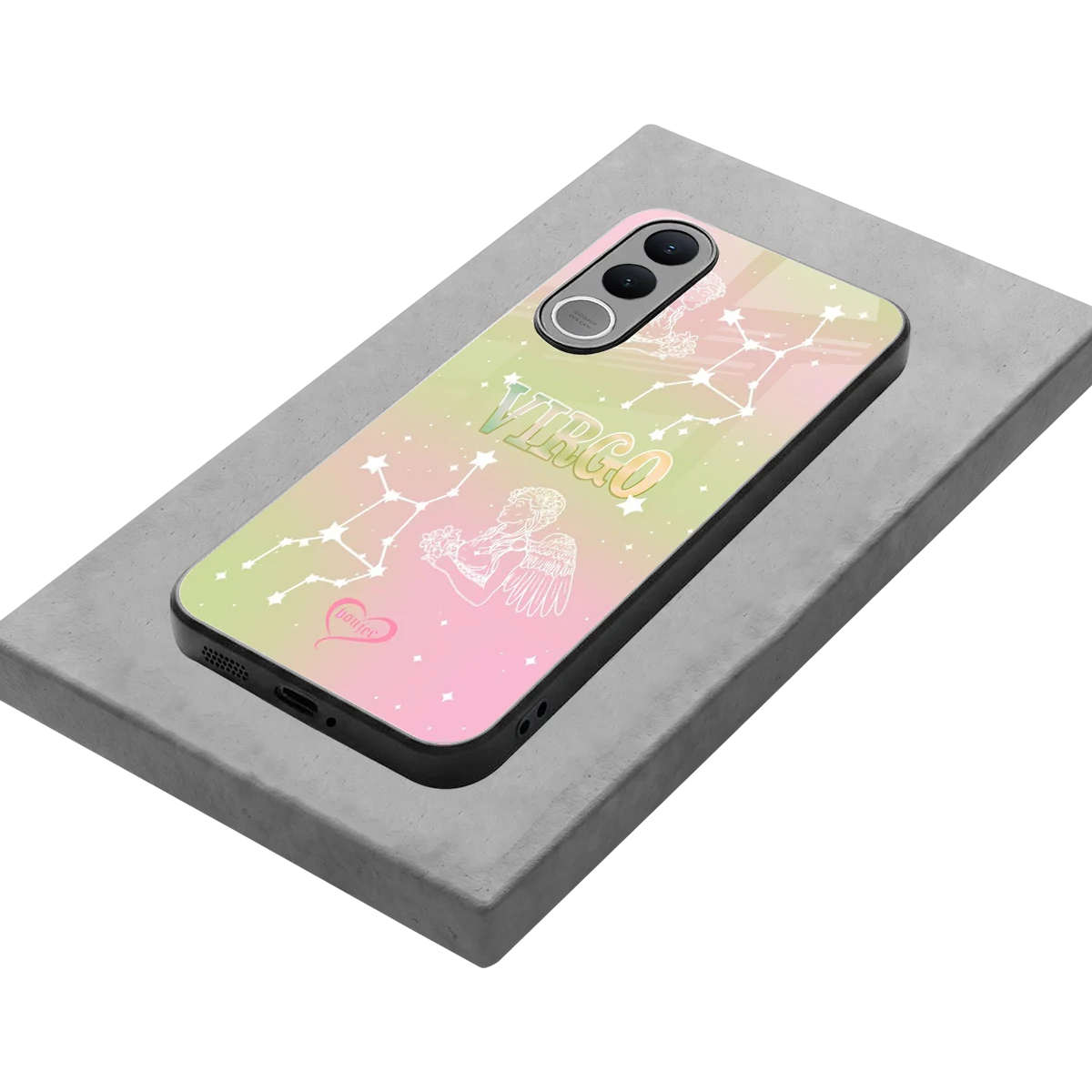 Virgo Aura stylish phone case for vivo v70 fe | glossy glass and slim fit