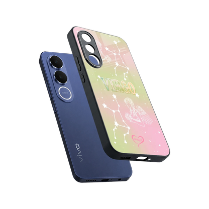 Virgo Aura sleek vivo v70 fe cover with tempered glass back and TPU edges