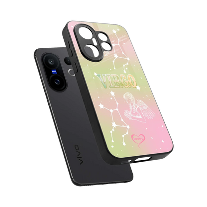 Virgo Aura sleek vivo x200 fe cover with tempered glass back and TPU edges