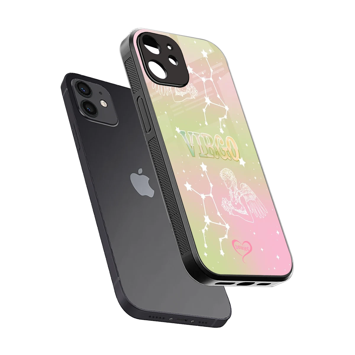 Virgo Aura sleek iphone 11 cover with tempered glass back and TPU edges