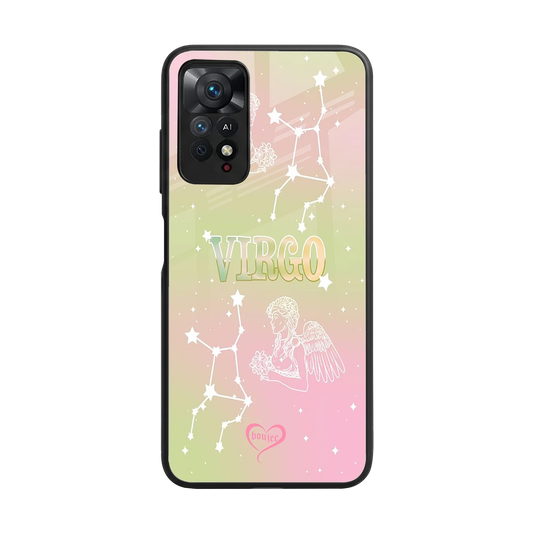 Virgo Aura back phone cover | glass case for redmi note 11 pro