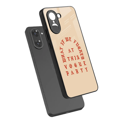 Vogue Party sleek oneplus nord ce5 5g cover with tempered glass back and TPU edges