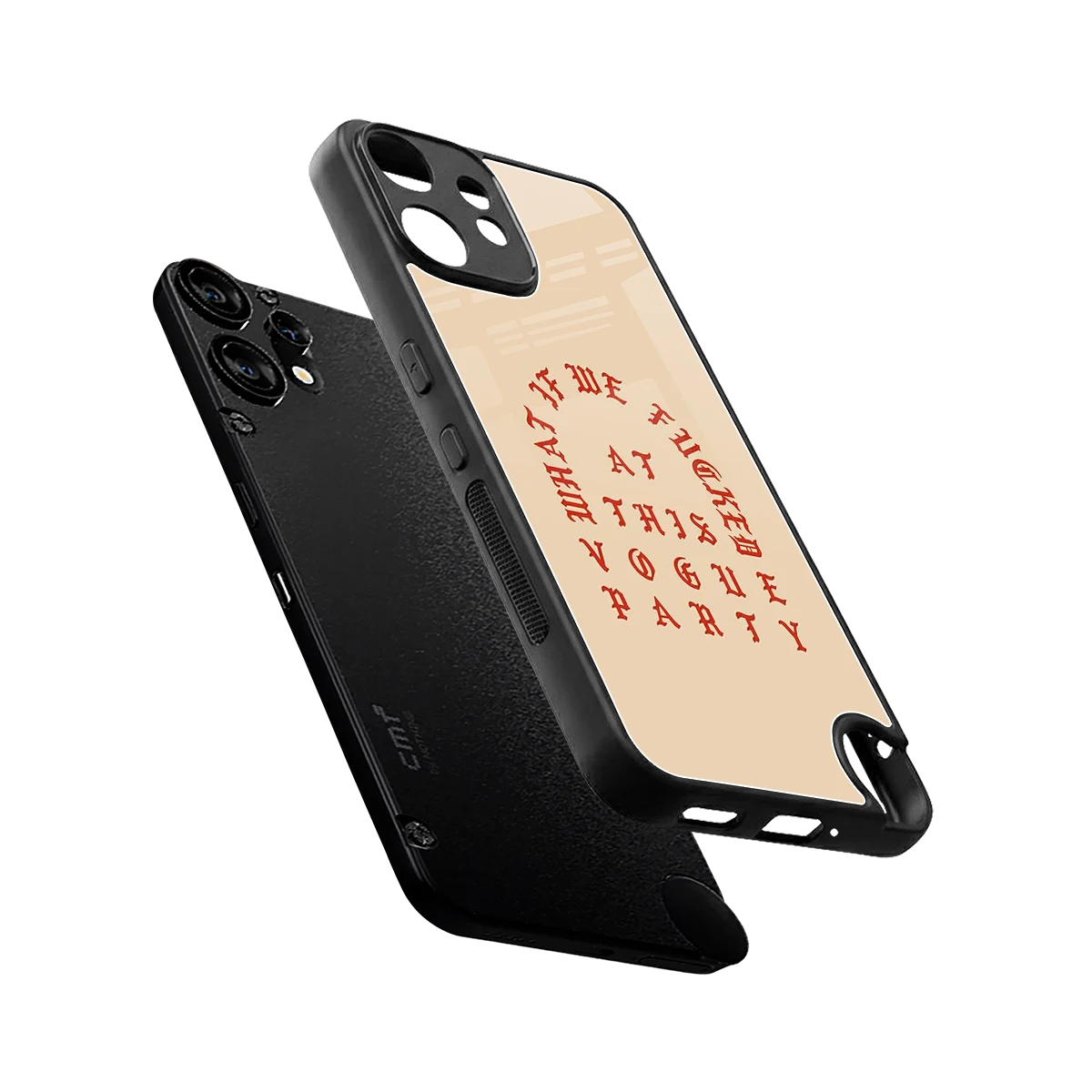 Vogue Party sleek cmf nothing phone 2 pro cover with tempered glass back and TPU edges