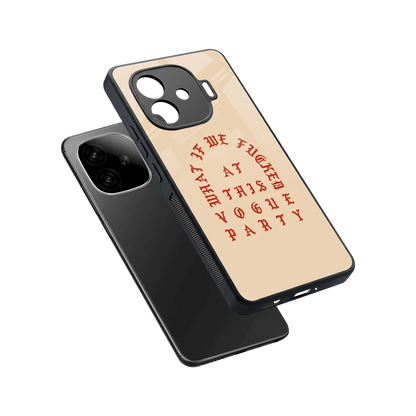 Vogue Party sleek iqoo neo 10r 5g cover with tempered glass back and TPU edges