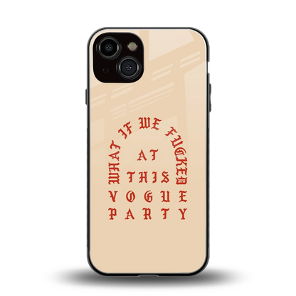 Vogue Party back phone cover | glass case for iphone 13