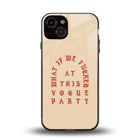 Vogue Party back phone cover | glass case for iphone 13