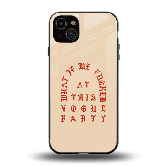Vogue Party back phone cover | glass case for iphone 14 plus
