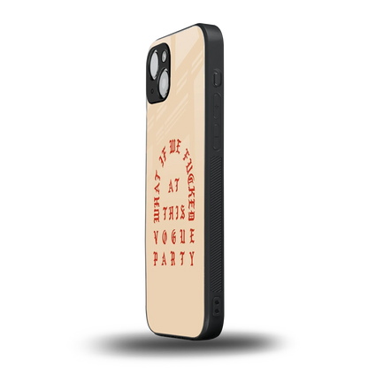 Vogue Party iphone 14 plus mobile cover | shockproof glass phone case