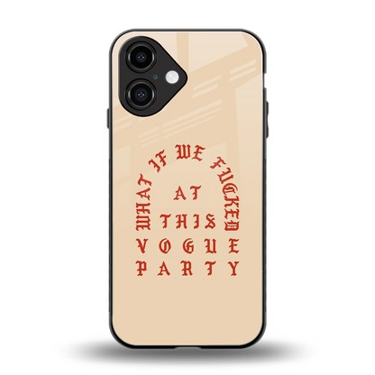 Vogue Party back phone cover | glass case for iphone 16