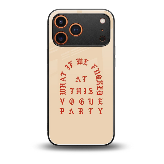 Vogue Party back phone cover | glass case for iphone 17 pro max
