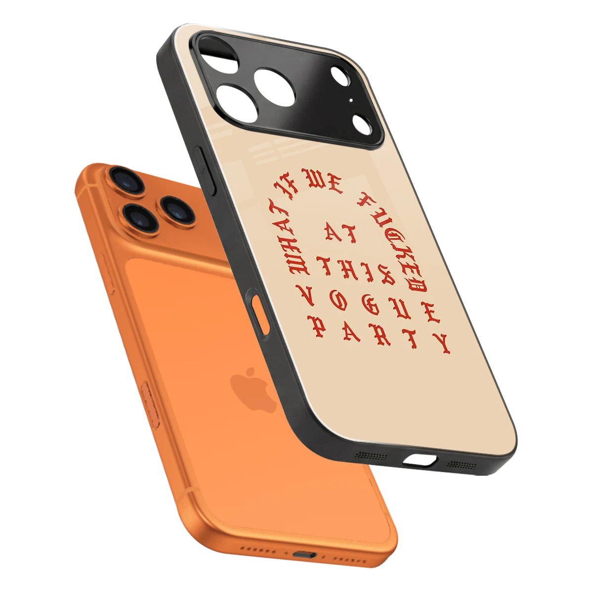 Vogue Party sleek iphone 17 pro cover with tempered glass back and TPU edges
