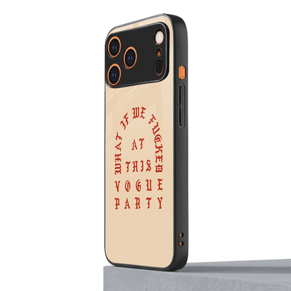 Vogue Party iphone 17 pro max mobile cover | shockproof glass phone case