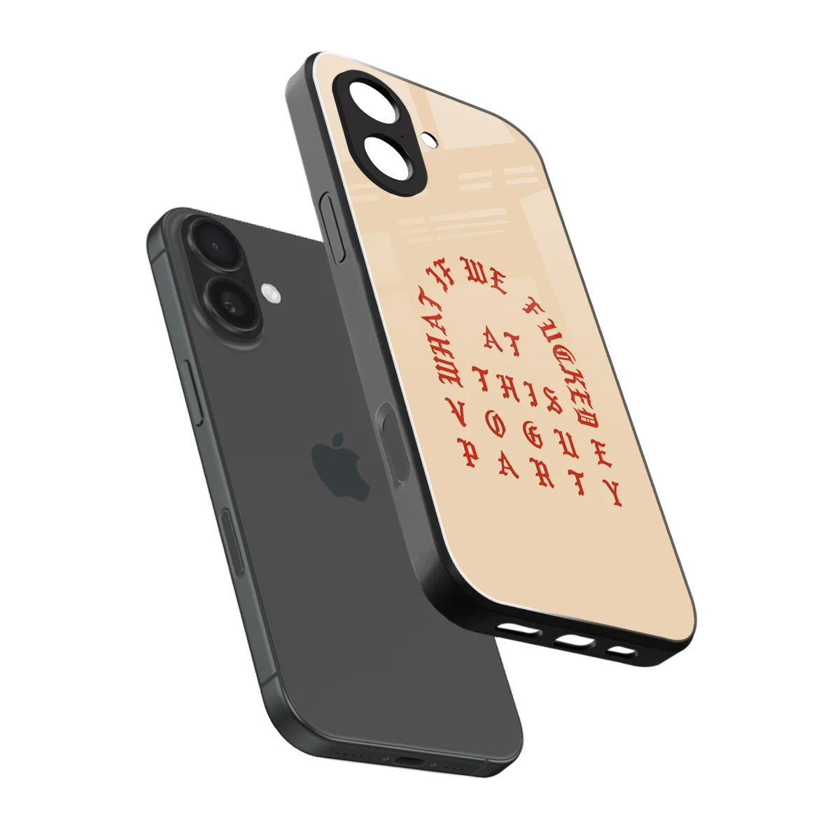 Vogue Party sleek iphone 17 cover with tempered glass back and TPU edges