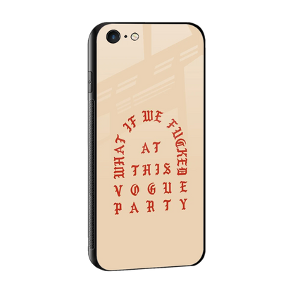 Vogue Party sleek iphone 6 cover with tempered glass back and TPU edges