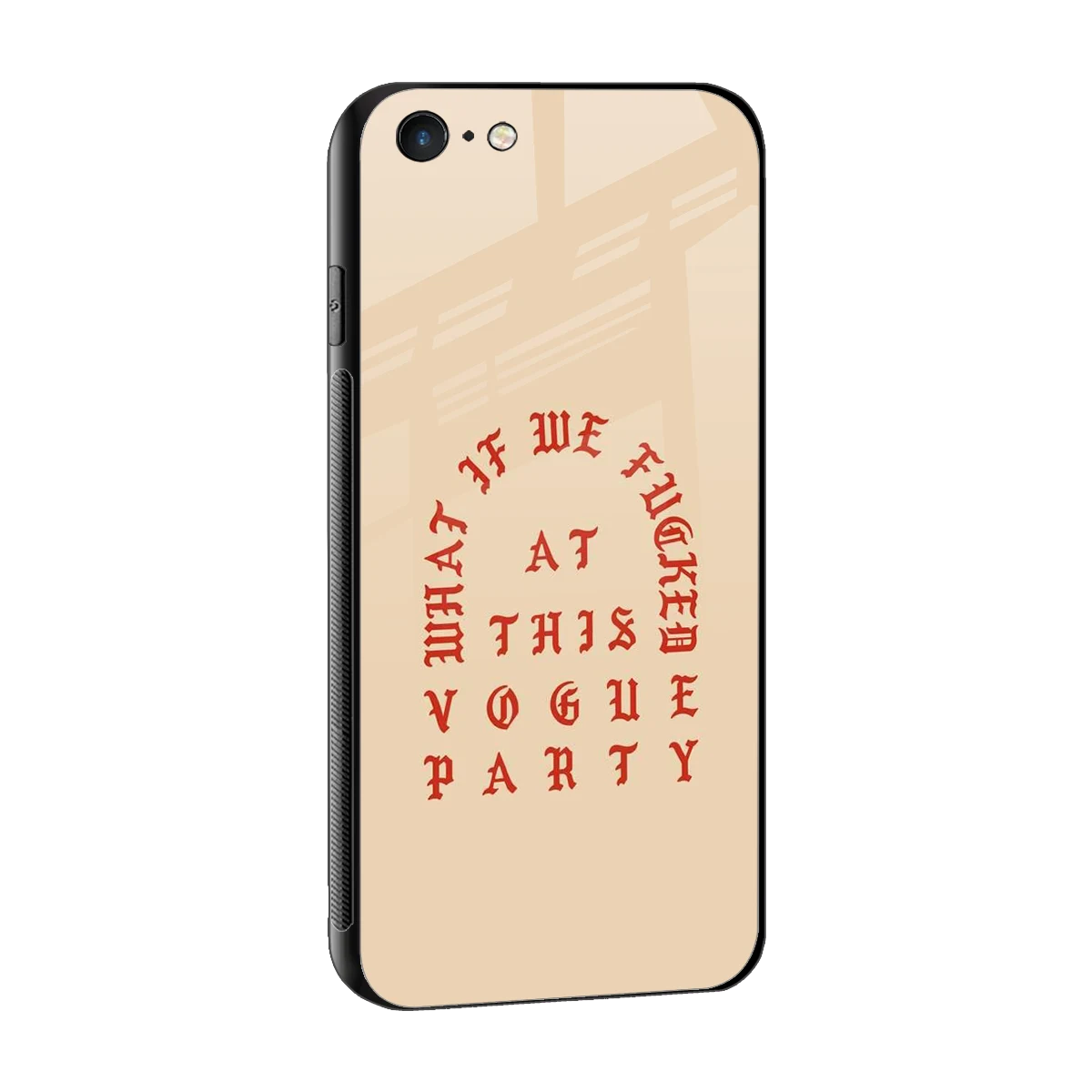 Vogue Party sleek iphone 6s cover with tempered glass back and TPU edges