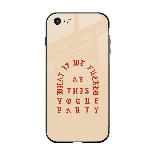 Vogue Party back phone cover | glass case for iphone 6s plus