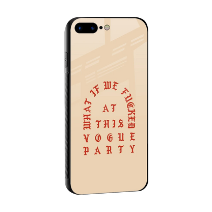 Vogue Party sleek iphone 8 plus cover with tempered glass back and TPU edges