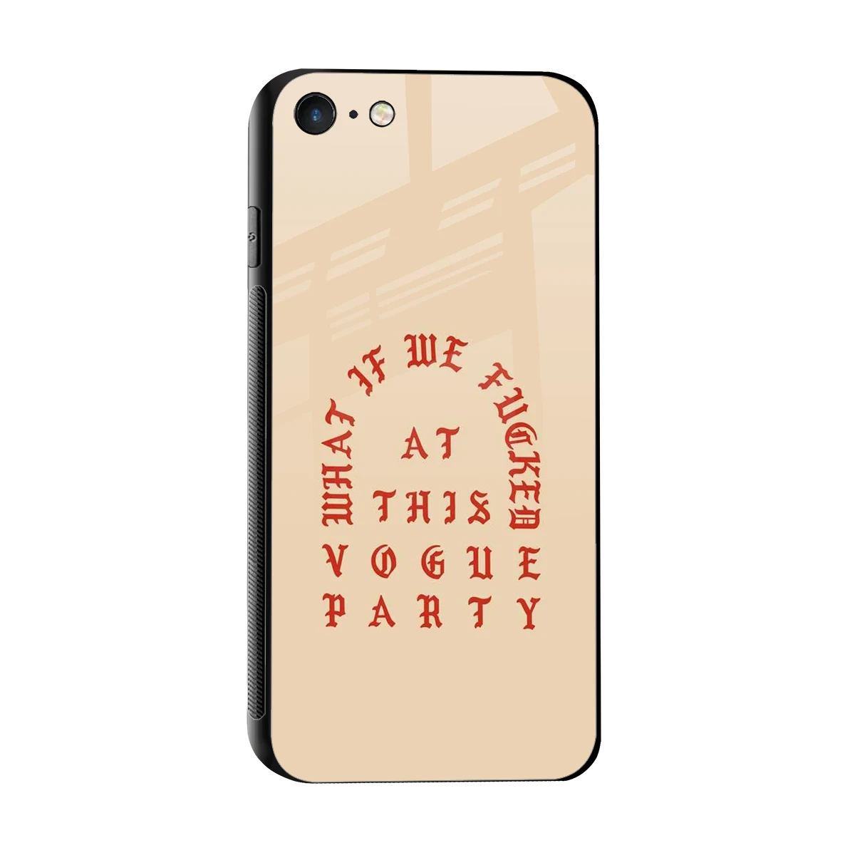 Vogue Party sleek iphone 7 cover with tempered glass back and TPU edges