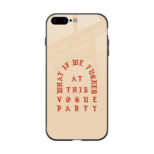 Vogue Party back phone cover | glass case for iphone 8 plus