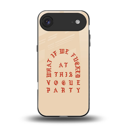 Vogue Party back phone cover | glass case for iphone air