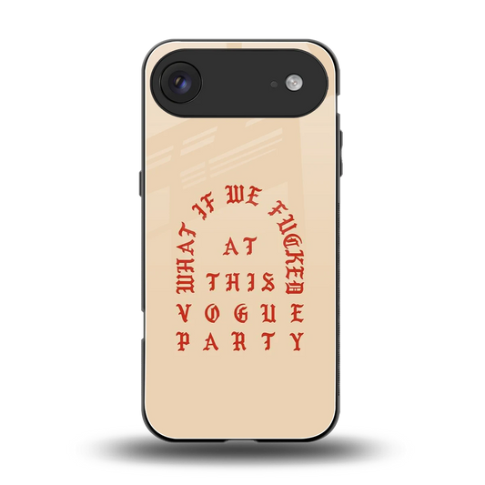 Vogue Party back phone cover | glass case for iphone air