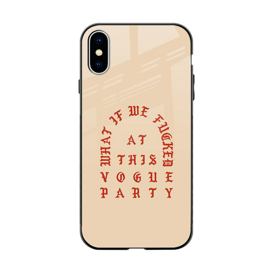 Vogue Party back phone cover | glass case for iphone xs